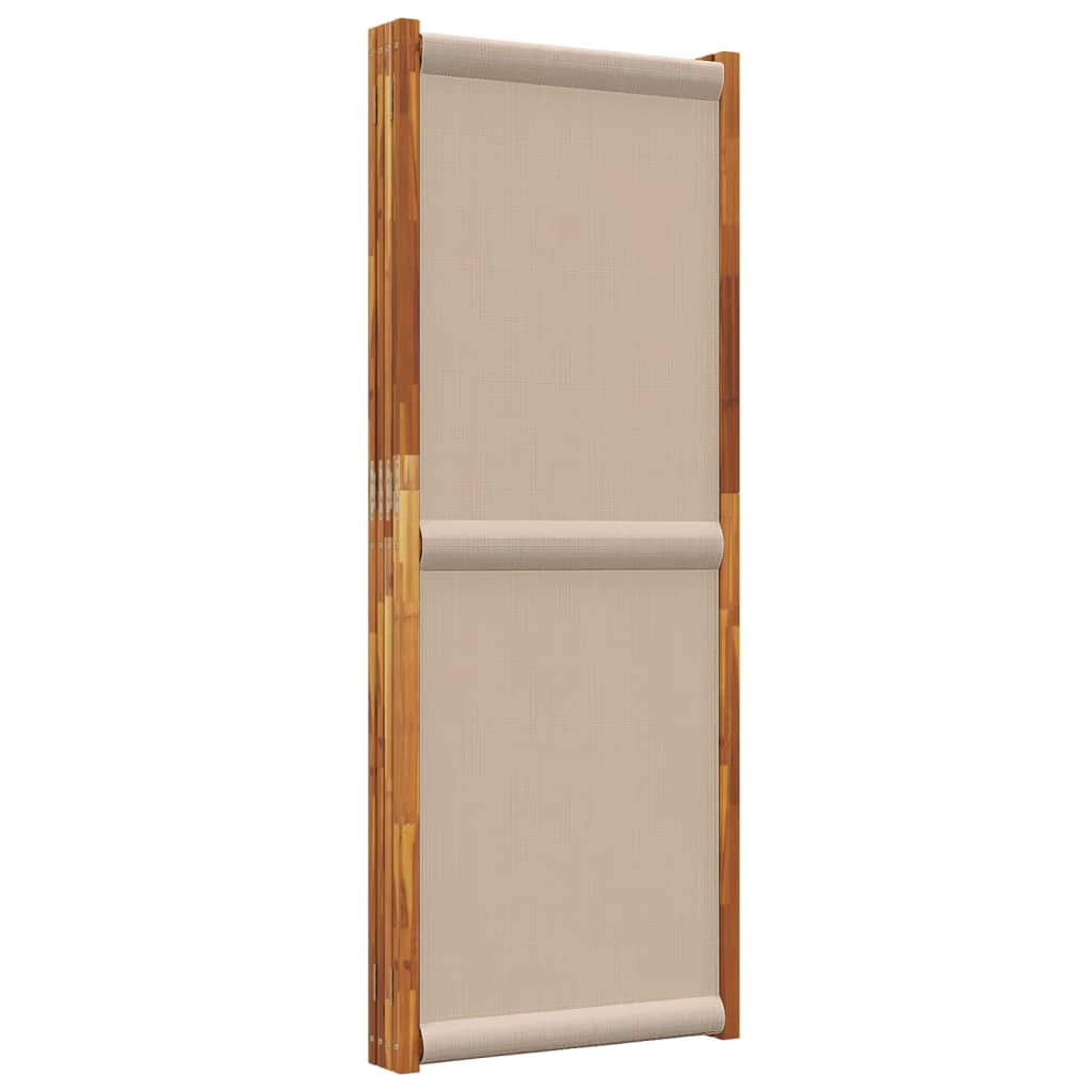 4-Panel Room Divider Taupe 280x180 cm