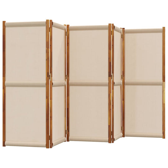 5-Panel Room Divider Taupe 350x180 cm