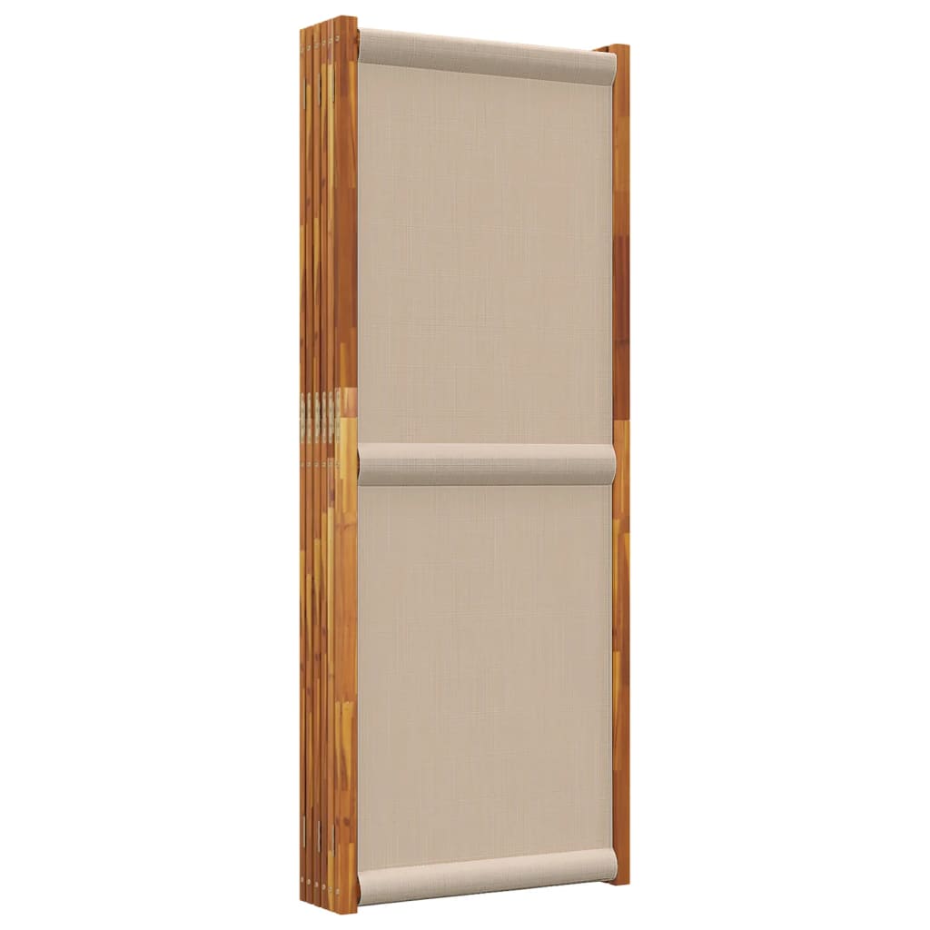 6-Panel Room Divider Taupe 420x180 cm