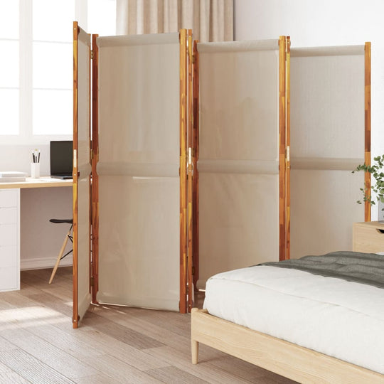 6-Panel Room Divider Taupe 420x180 cm