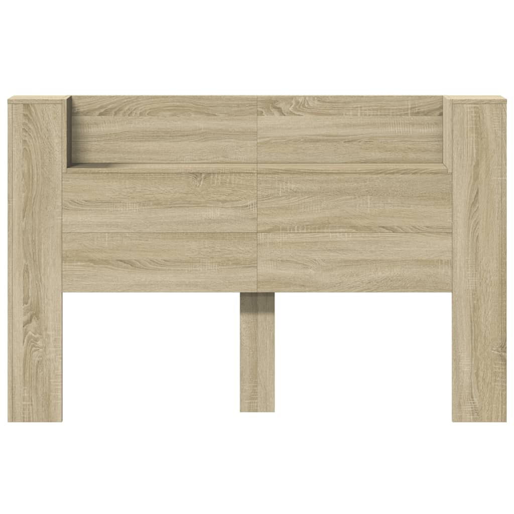 Headboard Cabinet with LED Sonoma Oak 160 cm