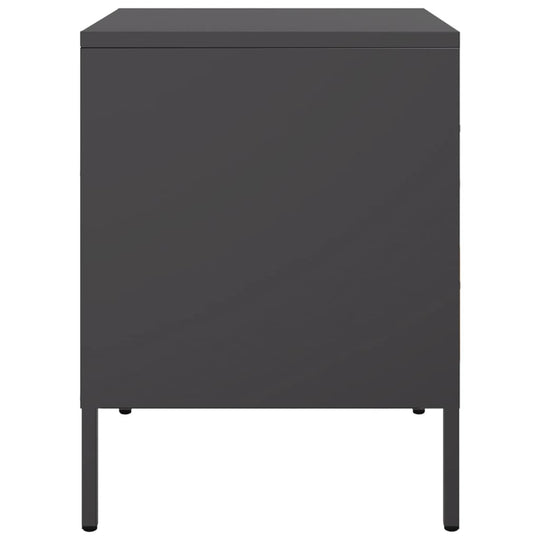 Bedside Cabinets 2 pcs Black 36x39x50.5 cm Steel