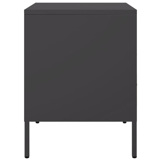 Bedside Cabinets 2 pcs Black 36x39x50.5 cm Steel