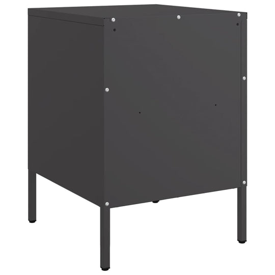 Bedside Cabinets 2 pcs Black 36x39x50.5 cm Steel