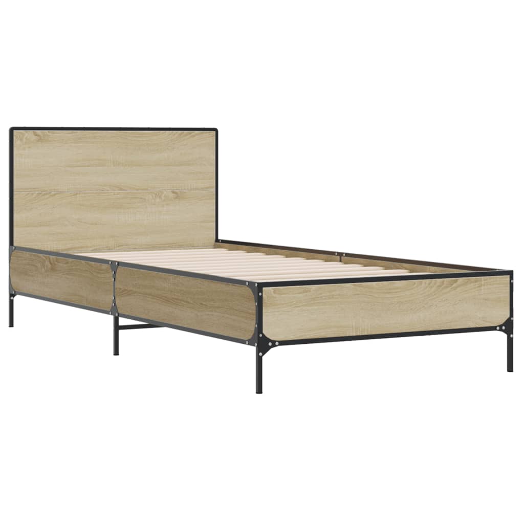 Bed Frame without Mattress Sonoma Oak 90x190 cm