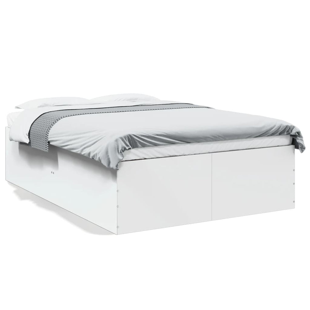 Bed Frame without Mattress White 135x190 cm