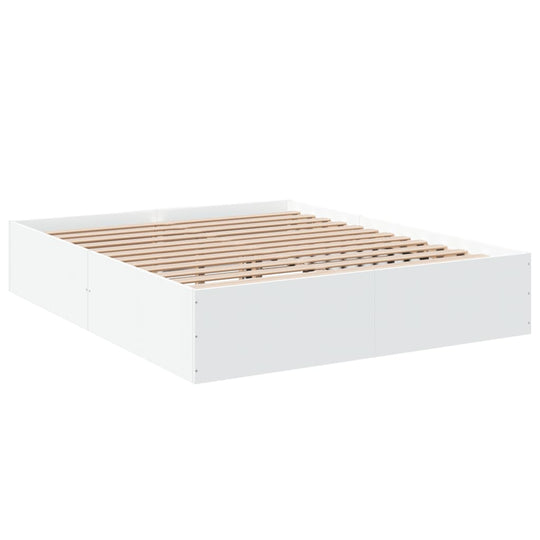 Bed Frame without Mattress White 150x200 cm