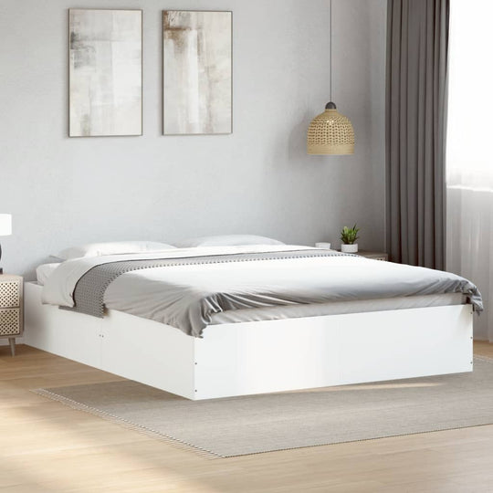 Bed Frame without Mattress White 150x200 cm