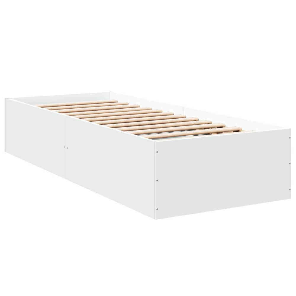 Bed Frame without Mattress White 90x190 cm