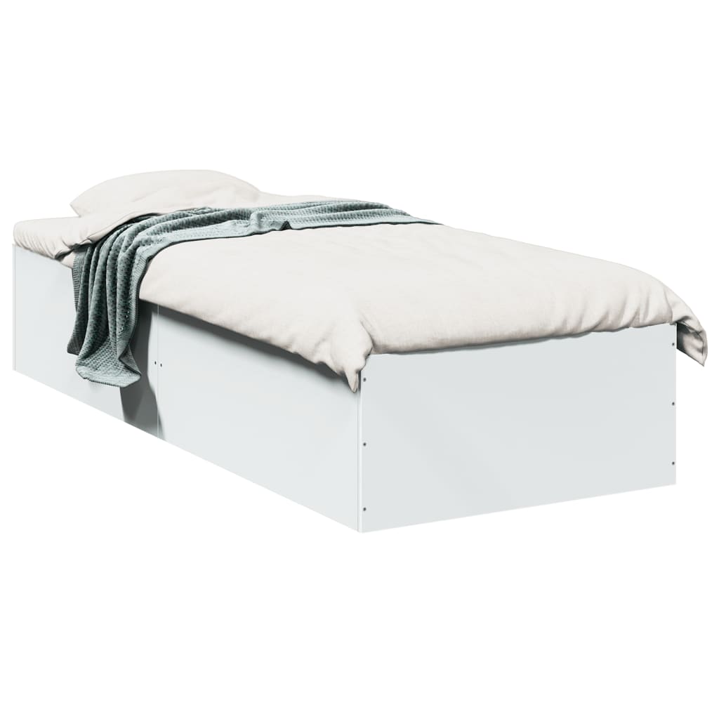 Bed Frame without Mattress White 90x190 cm