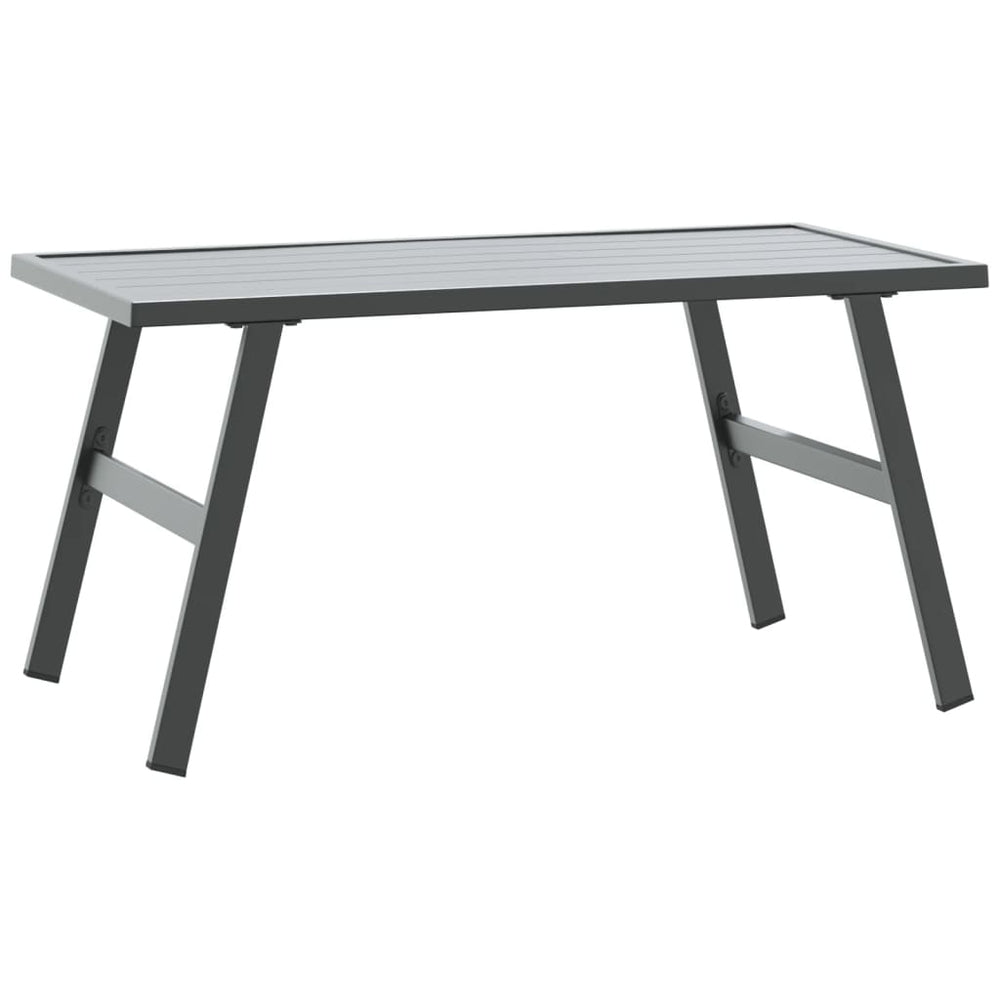 Garden Coffee Table Black 90x45x35 cm Powder-coated Steel