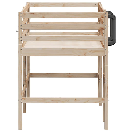 Kids' Loft Bed without Mattress 90x190 cm Solid Wood Pine