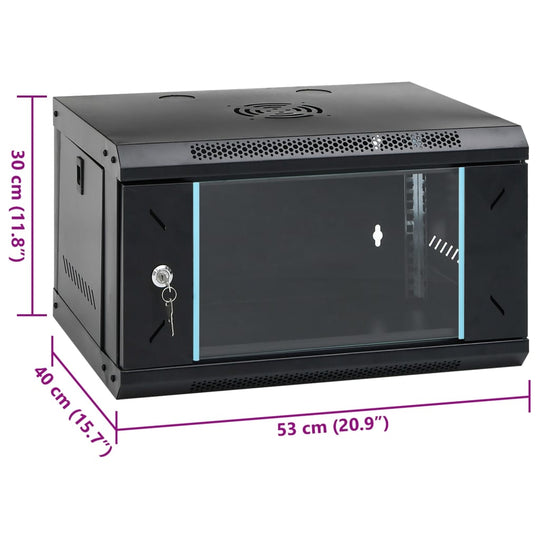 6U Wall Mounted Network Cabinet 19&quot; IP20 53x40x30 cm