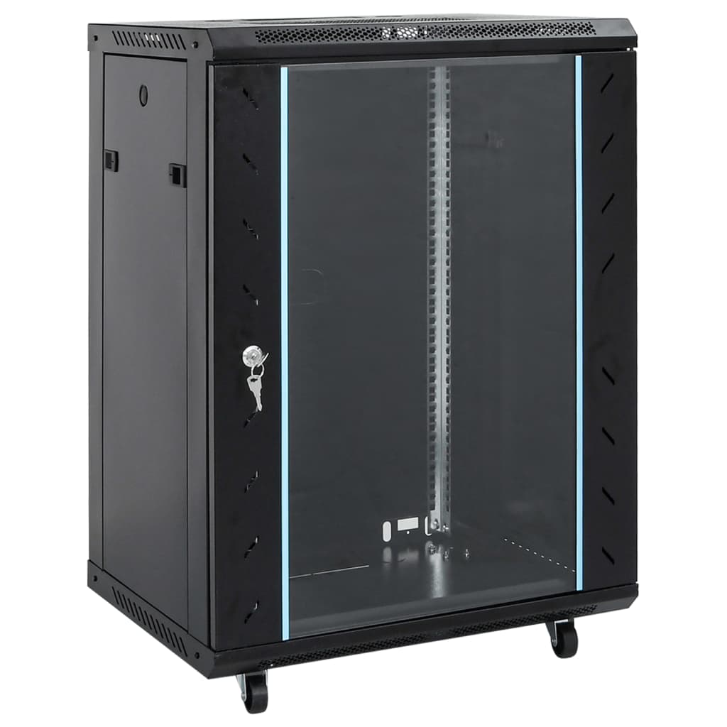 15U Network Cabinet with Swivel Feet 19&quot; IP20 53x40x80 cm