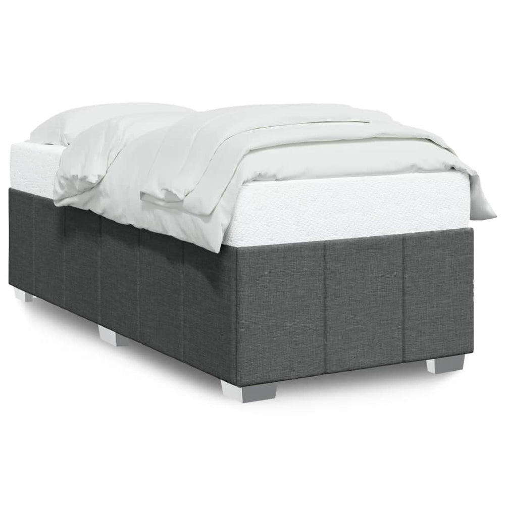 Bed Frame without Mattress Dark Grey King Single Fabric