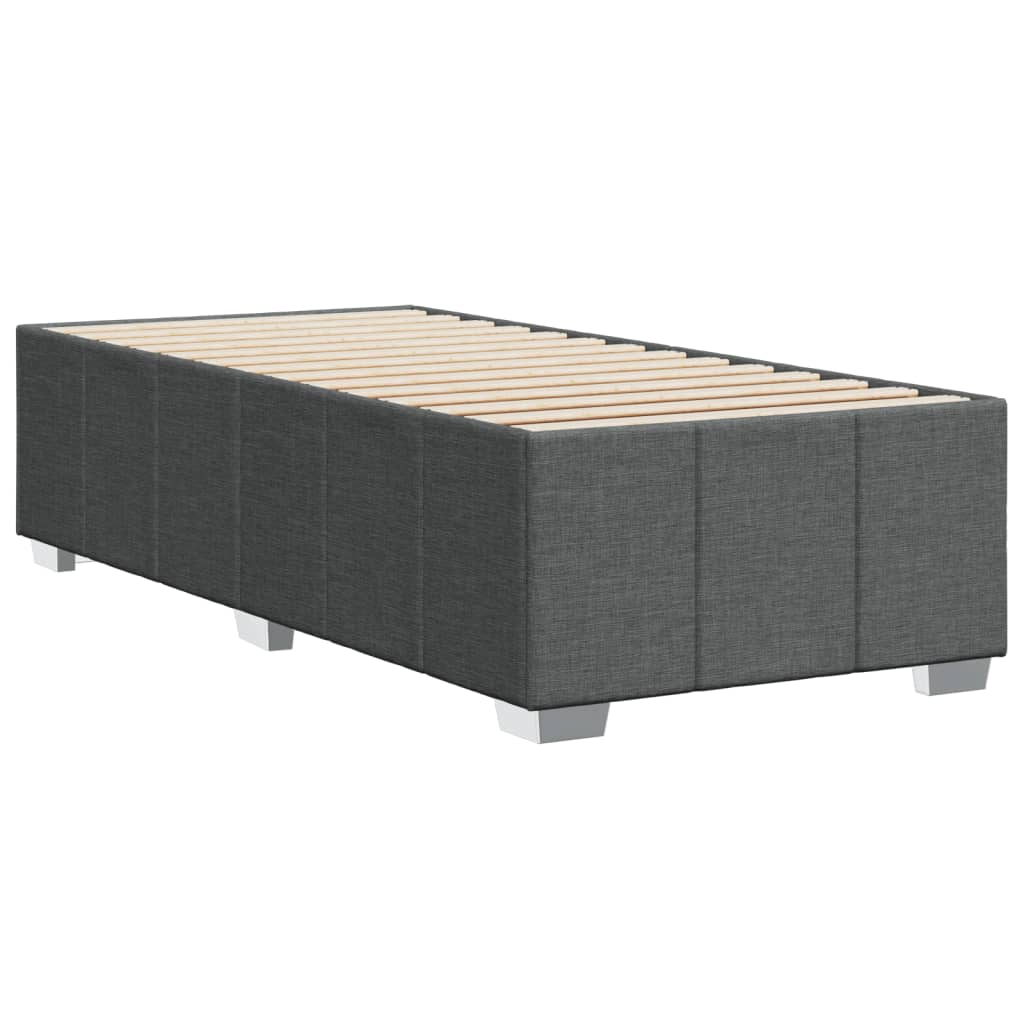 Bed Frame without Mattress Dark Grey King Single Fabric