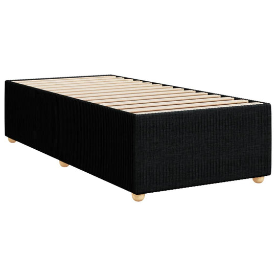 Bed Frame without Mattress Black 90x190 cm Fabric