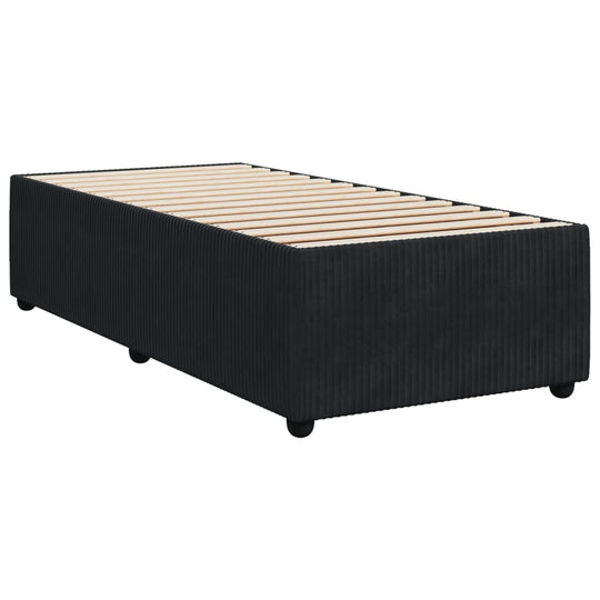 Bed Frame without Mattress Black 90x190 cm Velvet