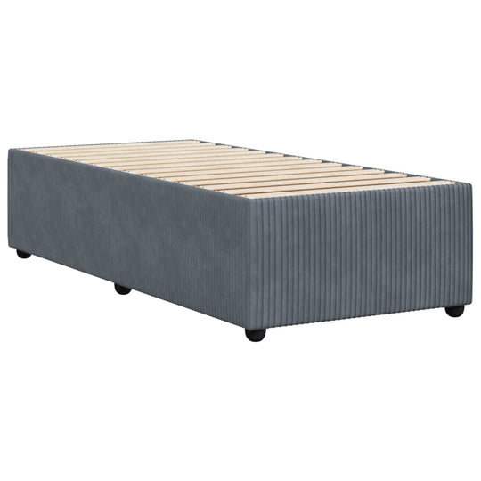 Bed Frame without Mattress Dark Grey 90x190 cm Velvet