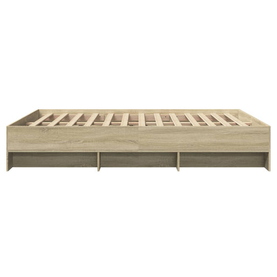 Bed Frame without Mattress Sonoma Oak 150x200 cm Engineered Wood