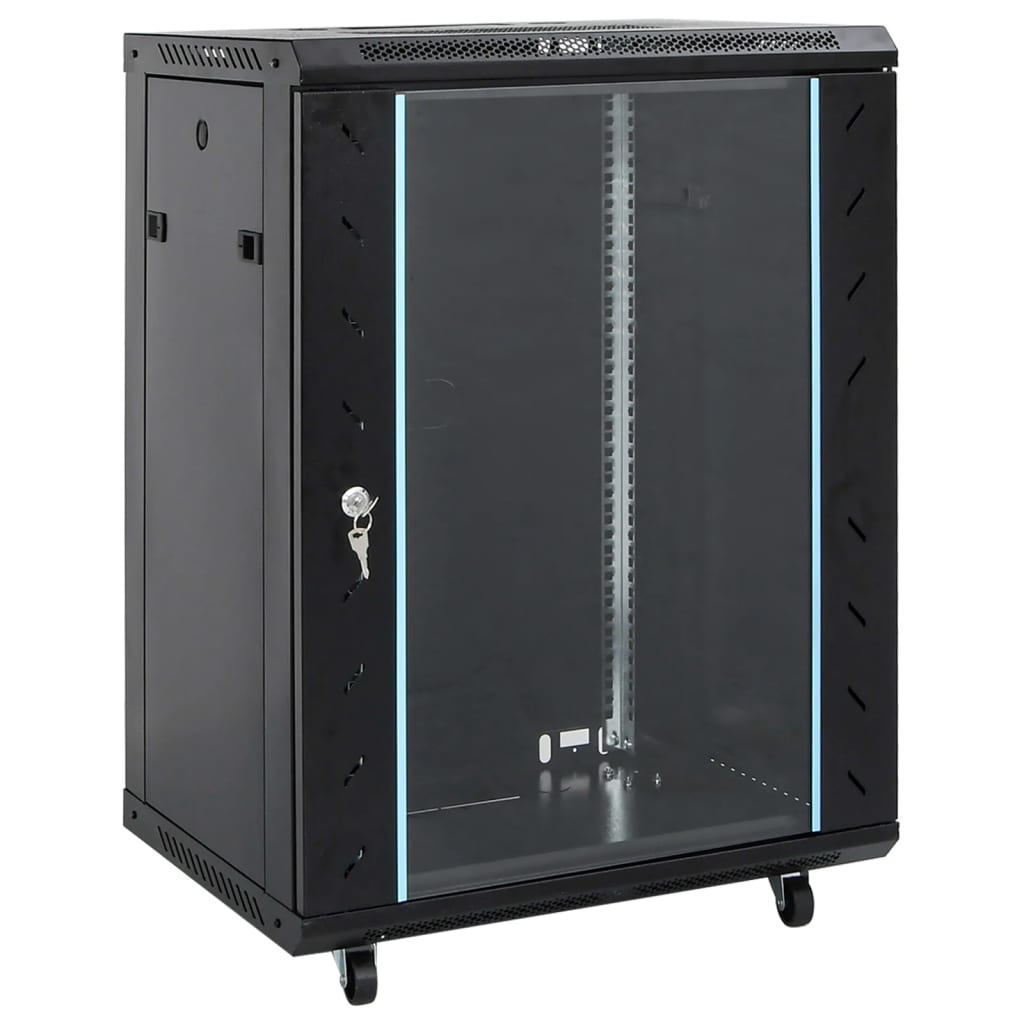 15U Network Cabinet 19&quot; IP20 Black 53x40x80 cm