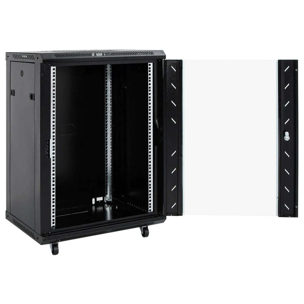 15U Network Cabinet 19&quot; IP20 Black 53x40x80 cm