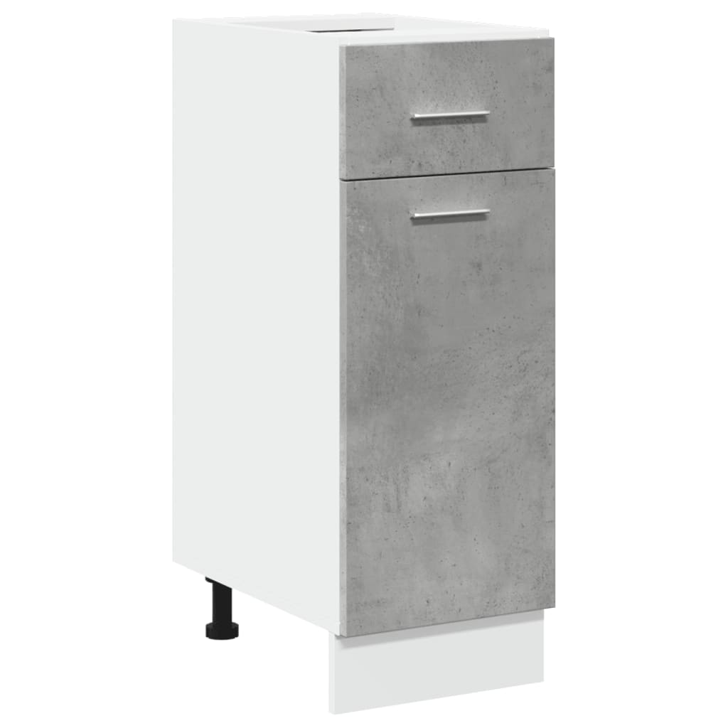 Affordable grey concrete-look bottom drawer cabinet, 30x46x81.5 cm, luxe engineered wood, features DIY assembly and quality storage.