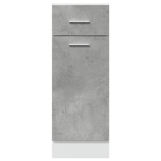 Affordable concrete grey drawer bottom cabinet 30x46x81.5 cm in engineered wood for DIY kitchen storage solutions.