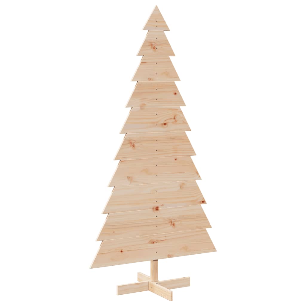 Rustic wooden Christmas tree 180 cm, made from solid pine, perfect for holiday decoration. Affordable quality with unique charm.