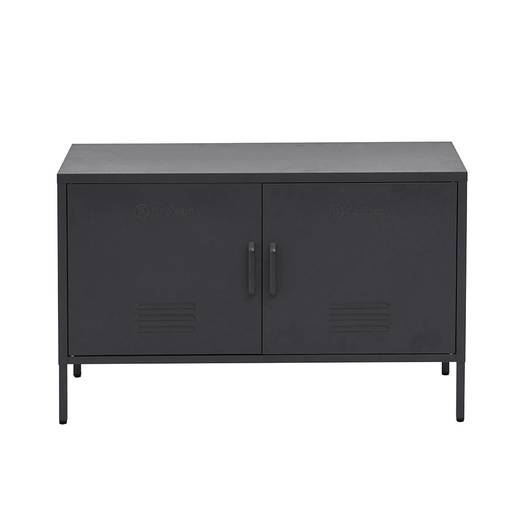 ArtissIn Buffet Sideboard Metal Cabinet - BASE Charcoal modern design with double doors for extra storage space