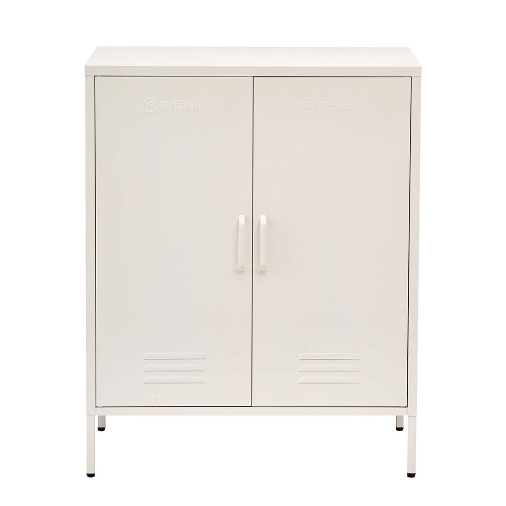 ArtissIn SWEETHEART White Buffet Sideboard Metal Cabinet with modern design and ample storage space