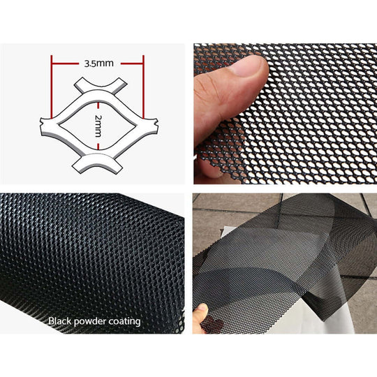 Gardeon Gutter Guard Aluminium Mesh 30M 100x20cm Black