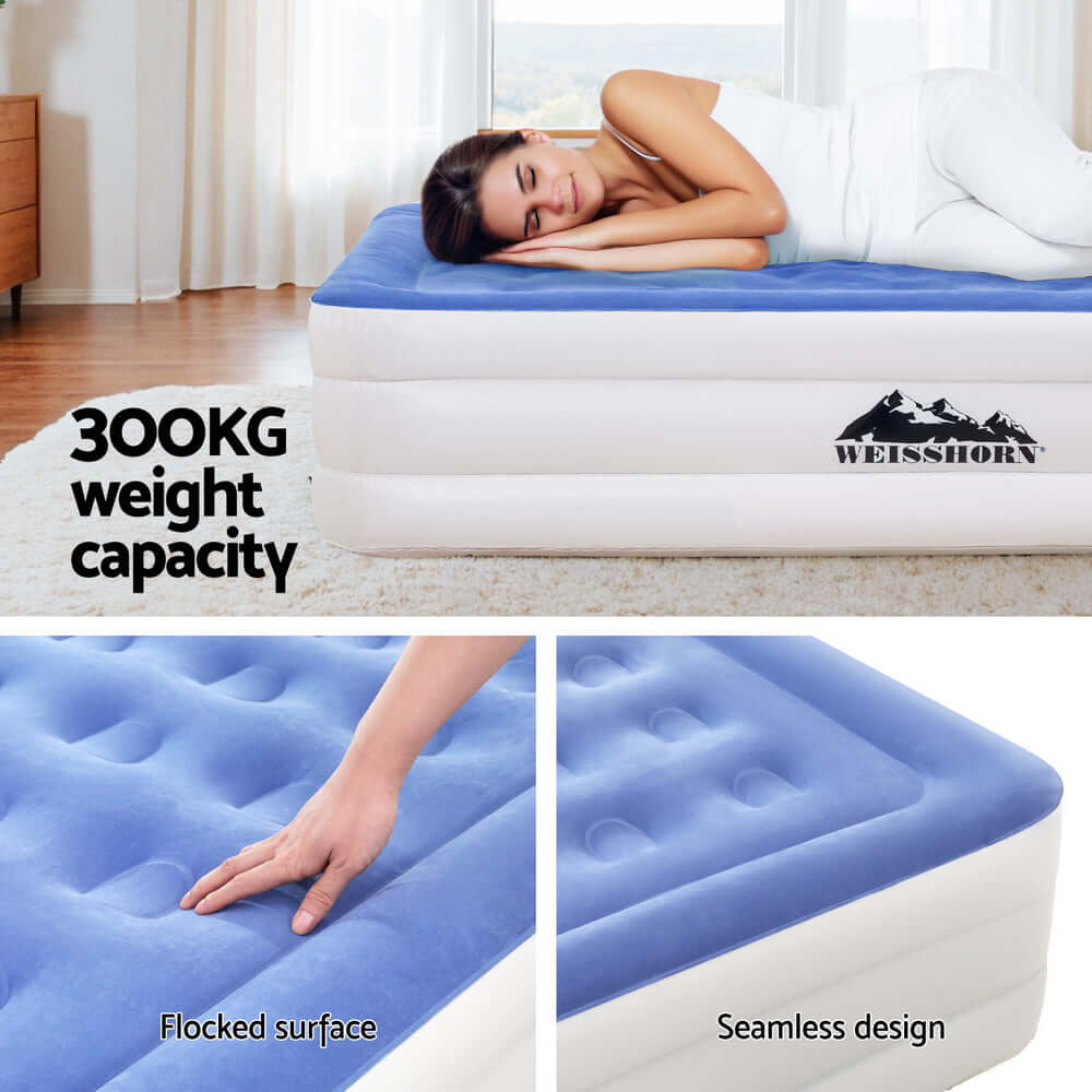 _label_, DSZ Product, feed-cond-new, feed-sl-free shipping, free-shipping, newWeisshorn Air Mattress Queen Inflatable Bed 46Cm Air Bed Cube - Premium Outdoor Recreation > Camping > Inflatable Mattresses from Weisshorn ! Shop Online Buy Now at S & D's Value Store Family Business Best Customer Service_label_, DSZ Product, feed-cond-new, feed-sl-free shipping, free-shipping, new