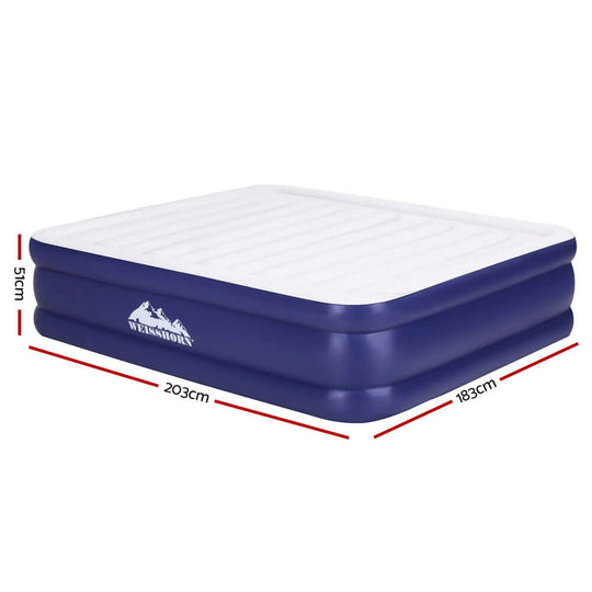 _label_, DSZ Product, feed-cond-new, feed-sl-free shipping, free-shipping, newWeisshorn Air Mattress King Inflatable Bed Air Bed 51Cm - Premium Outdoor Recreation > Camping > Inflatable Mattresses from Weisshorn ! Shop Online Buy Now at S & D's Value Store Family Business Best Customer Service_label_, DSZ Product, feed-cond-new, feed-sl-free shipping, free-shipping, new