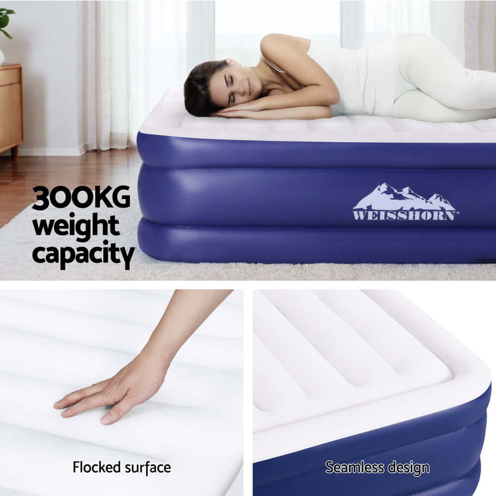 _label_, DSZ Product, feed-cond-new, feed-sl-free shipping, free-shipping, newWeisshorn Air Mattress King Inflatable Bed Air Bed 51Cm - Premium Outdoor Recreation > Camping > Inflatable Mattresses from Weisshorn ! Shop Online Buy Now at S & D's Value Store Family Business Best Customer Service_label_, DSZ Product, feed-cond-new, feed-sl-free shipping, free-shipping, new