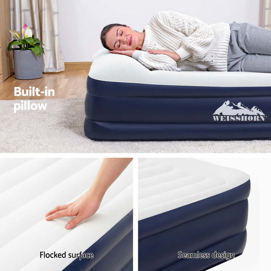 _label_, DSZ Product, feed-cond-new, feed-sl-free shipping, free-shipping, newWeisshorn Air Mattress Single Inflatable Bed 46Cm Air Bed Grey - Premium Outdoor Recreation > Camping > Inflatable Mattresses from Weisshorn ! Shop Online Buy Now at S & D's Value Store Family Business Best Customer Service_label_, DSZ Product, feed-cond-new, feed-sl-free shipping, free-shipping, new