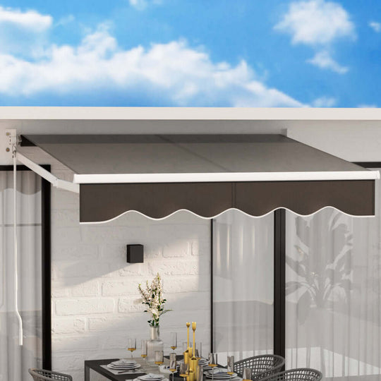 DSZ Product, feed-cond-new, feed-sl-DSZ Freight Payable, newInstahut Retractable Folding Arm Awning Manual Sunshade 2M X 1.5M Grey - Premium Home & Garden > Shading > Awnings from Instahut ! Shop Online Buy Now at S & D's Value Store Family Business Best Customer ServiceDSZ Product, feed-cond-new, feed-sl-DSZ Freight Payable, new