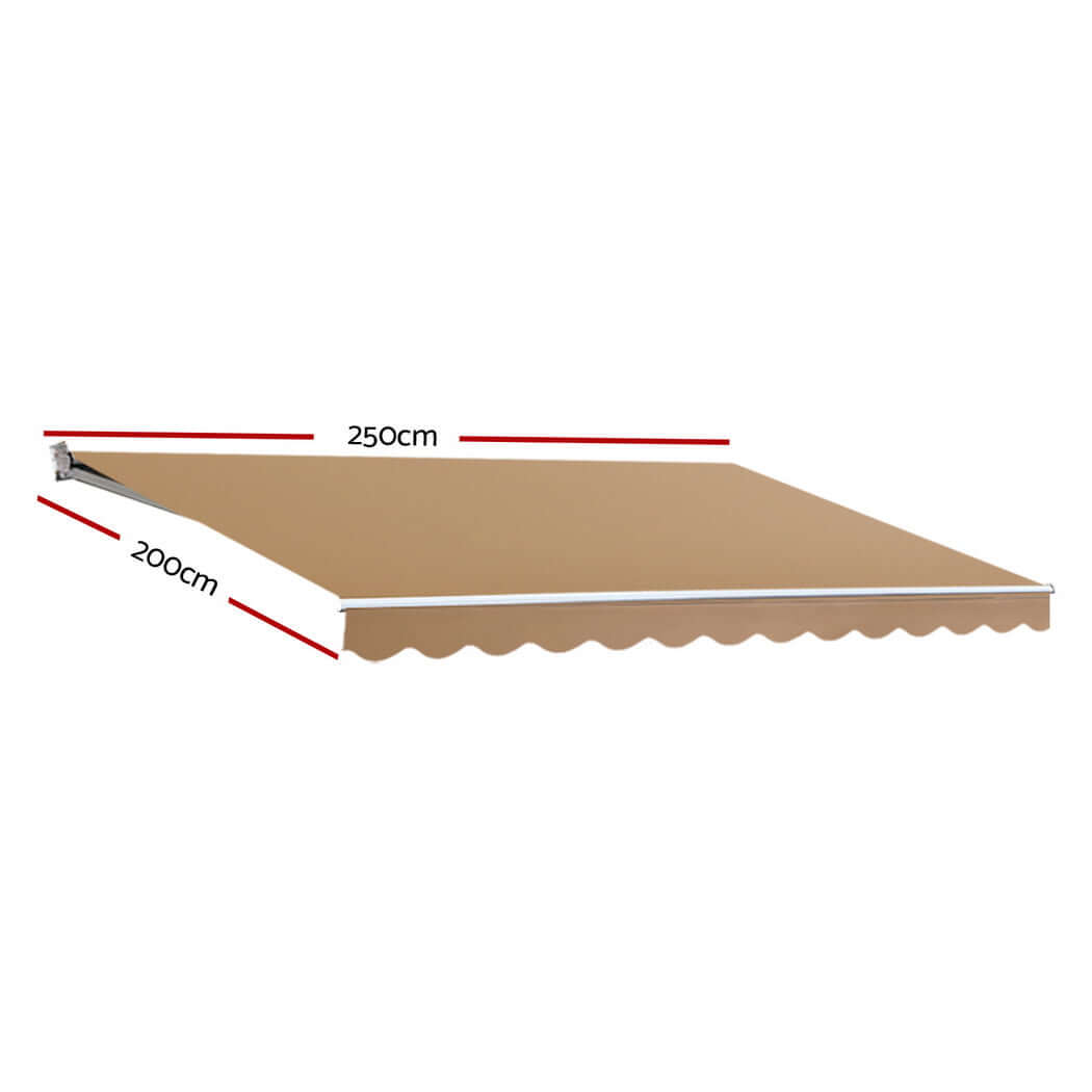 DSZ Product, feed-cond-new, feed-sl-DSZ Freight Payable, newInstahut Retractable Folding Arm Awning Manual Sunshade 2.5M X 2M Beige - Premium Home & Garden > Shading > Awnings from Instahut ! Shop Online Buy Now at S & D's Value Store Family Business Best Customer ServiceDSZ Product, feed-cond-new, feed-sl-DSZ Freight Payable, new