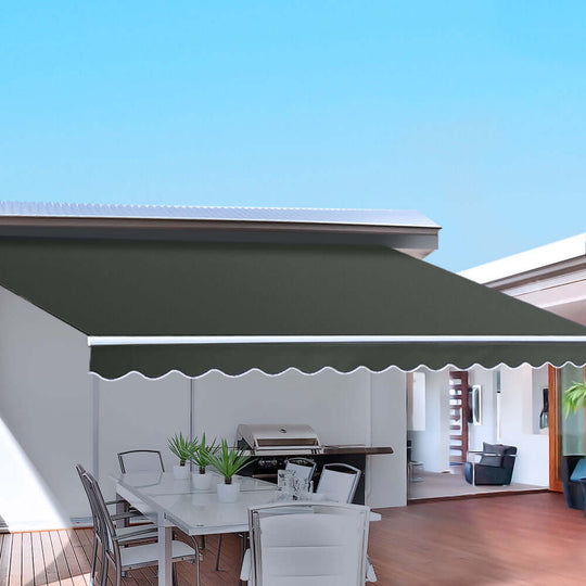 DSZ Product, feed-cond-new, feed-sl-DSZ Freight Payable, newInstahut Retractable Folding Arm Awning Manual Sunshade 5M X 3M Grey - Premium Home & Garden > Shading > Awnings from Instahut ! Shop Online Buy Now at S & D's Value Store Family Business Best Customer ServiceDSZ Product, feed-cond-new, feed-sl-DSZ Freight Payable, new