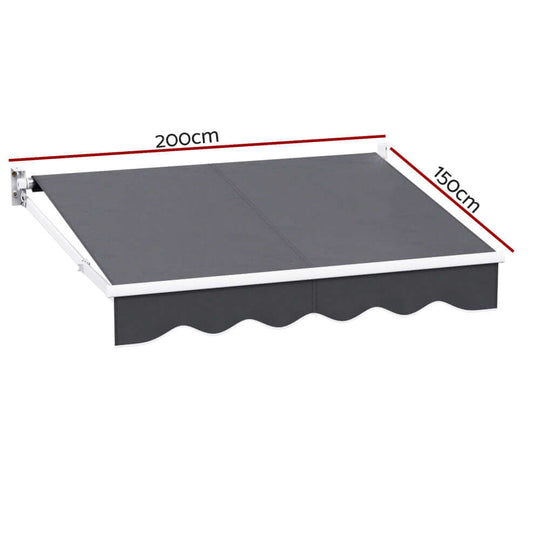 DSZ Product, feed-cond-new, feed-sl-DSZ Freight Payable, newInstahut Retractable Folding Arm Awning Motorised Sunshade 2M X 1.5M Grey - Premium Home & Garden > Shading > Awnings from Instahut ! Shop Online Buy Now at S & D's Value Store Family Business Best Customer ServiceDSZ Product, feed-cond-new, feed-sl-DSZ Freight Payable, new