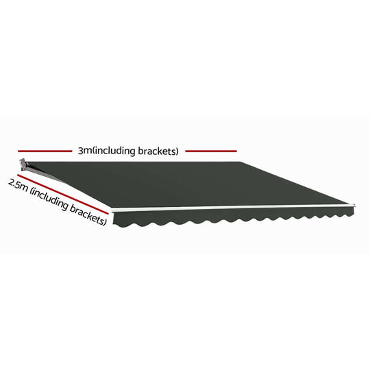 DSZ Product, feed-cond-new, feed-sl-DSZ Freight Payable, newInstahut Retractable Folding Arm Awning Motorised Sunshade 3M X 2.5M Grey - Premium Home & Garden > Shading > Awnings from Instahut ! Shop Online Buy Now at S & D's Value Store Family Business Best Customer ServiceDSZ Product, feed-cond-new, feed-sl-DSZ Freight Payable, new