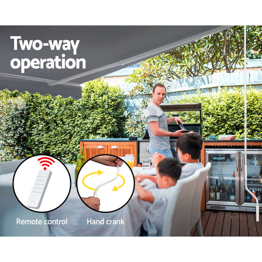 DSZ Product, feed-cond-new, feed-sl-DSZ Freight Payable, newInstahut Retractable Folding Arm Awning Motorised Sunshade 3M X 2.5M Pearl Grey - Premium Home & Garden > Shading > Awnings from Instahut ! Shop Online Buy Now at S & D's Value Store Family Business Best Customer ServiceDSZ Product, feed-cond-new, feed-sl-DSZ Freight Payable, new