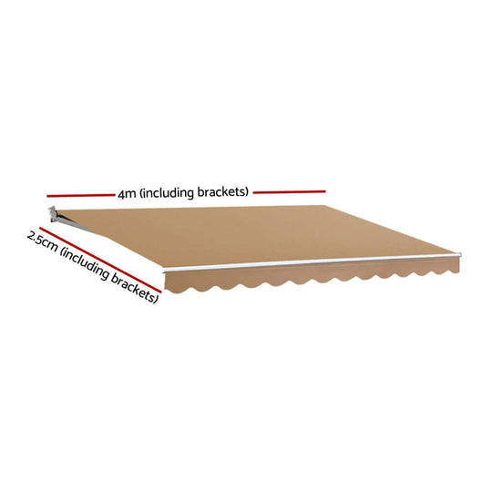 DSZ Product, feed-cond-new, feed-sl-DSZ Freight Payable, newInstahut Retractable Folding Arm Awning Motorised Sunshade 4M X 2.5M Beige - Premium Home & Garden > Shading > Awnings from Instahut ! Shop Online Buy Now at S & D's Value Store Family Business Best Customer ServiceDSZ Product, feed-cond-new, feed-sl-DSZ Freight Payable, new