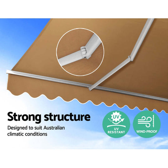 DSZ Product, feed-cond-new, feed-sl-DSZ Freight Payable, newInstahut Retractable Folding Arm Awning Motorised Sunshade 4M X 2.5M Beige - Premium Home & Garden > Shading > Awnings from Instahut ! Shop Online Buy Now at S & D's Value Store Family Business Best Customer ServiceDSZ Product, feed-cond-new, feed-sl-DSZ Freight Payable, new