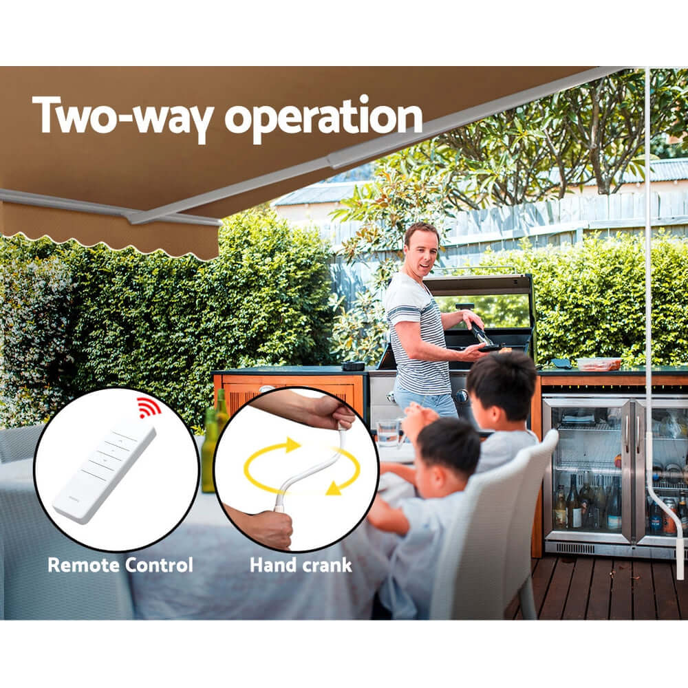 DSZ Product, feed-cond-new, feed-sl-DSZ Freight Payable, newInstahut Retractable Folding Arm Awning Motorised Sunshade 4M X 2.5M Beige - Premium Home & Garden > Shading > Awnings from Instahut ! Shop Online Buy Now at S & D's Value Store Family Business Best Customer ServiceDSZ Product, feed-cond-new, feed-sl-DSZ Freight Payable, new