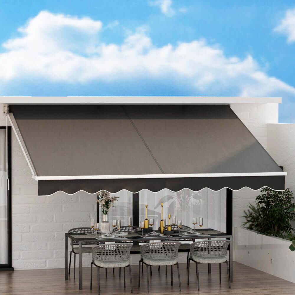 DSZ Product, feed-cond-new, feed-sl-DSZ Freight Payable, newInstahut Retractable Folding Arm Awning Motorised Sunshade 4M X 2.5M Grey - Premium Home & Garden > Shading > Awnings from Instahut ! Shop Online Buy Now at S & D's Value Store Family Business Best Customer ServiceDSZ Product, feed-cond-new, feed-sl-DSZ Freight Payable, new