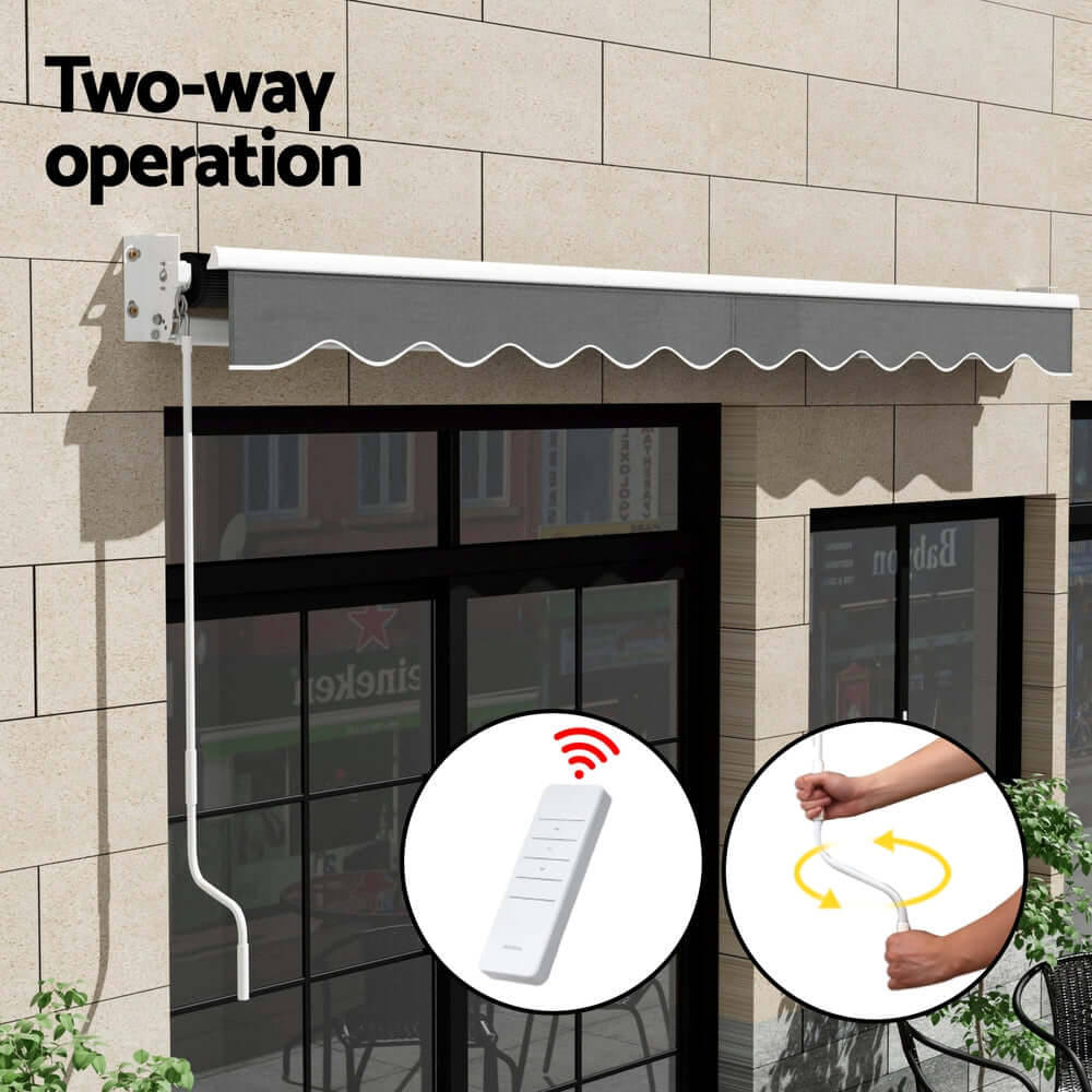 DSZ Product, feed-cond-new, feed-sl-DSZ Freight Payable, newInstahut Retractable Folding Arm Awning Motorised Sunshade 4M X 2.5M Grey - Premium Home & Garden > Shading > Awnings from Instahut ! Shop Online Buy Now at S & D's Value Store Family Business Best Customer ServiceDSZ Product, feed-cond-new, feed-sl-DSZ Freight Payable, new