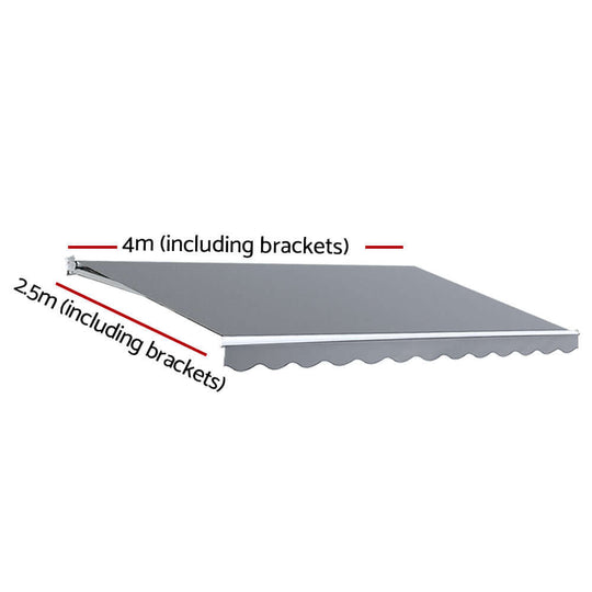 DSZ Product, feed-cond-new, feed-sl-DSZ Freight Payable, newInstahut Retractable Folding Arm Awning Motorised Sunshade 4M X 2.5M Pearl Grey - Premium Home & Garden > Shading > Awnings from Instahut ! Shop Online Buy Now at S & D's Value Store Family Business Best Customer ServiceDSZ Product, feed-cond-new, feed-sl-DSZ Freight Payable, new