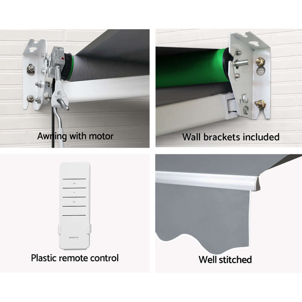 DSZ Product, feed-cond-new, feed-sl-DSZ Freight Payable, newInstahut Retractable Folding Arm Awning Motorised Sunshade 4M X 2.5M Pearl Grey - Premium Home & Garden > Shading > Awnings from Instahut ! Shop Online Buy Now at S & D's Value Store Family Business Best Customer ServiceDSZ Product, feed-cond-new, feed-sl-DSZ Freight Payable, new