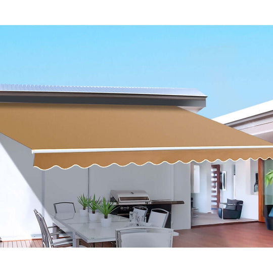 DSZ Product, feed-cond-new, feed-sl-DSZ Freight Payable, newInstahut Retractable Folding Arm Awning Motorised Sunshade 4M X 3M Beige - Premium Home & Garden > Shading > Awnings from Instahut ! Shop Online Buy Now at S & D's Value Store Family Business Best Customer ServiceDSZ Product, feed-cond-new, feed-sl-DSZ Freight Payable, new